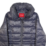 GUESS Womens Puffer Coat Purple M