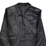 MONTEGO Womens Blazer Jacket Black Leather S