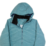 FILA Down Insulated Womens Ski Coat Blue Hooded M