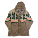 Womens Jacket Brown Wool Hooded L