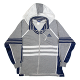 ADIDAS Mens Track Jacket Grey Hooded M