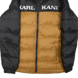 KARL KANI Mens Puffer Jacket Black Colourblock S