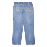 DICKIES Workwear Mens Jeans Blue Regular Straight Stone Wash W36 L30