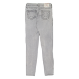 TRUE RELIGION Halle Womens Jeans Grey Slim Skinny W27 L28