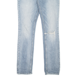 CALVIN KLEIN JEANS Distressed Womens Jeans Blue Slim Skinny Stone Wash W31 L32