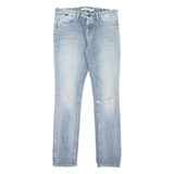 CALVIN KLEIN JEANS Distressed Womens Jeans Blue Slim Skinny Stone Wash W31 L32