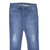 BENCH Mens Jeans Blue Slim Straight Stone Wash W36 L34