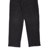 HAPPY LIFE Pleated Mens Jeans Black Relaxed Tapered W32 L32