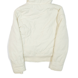 JUICY COUTURE Womens Puffer Jacket Cream Hooded S