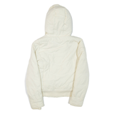 JUICY COUTURE Womens Puffer Jacket Cream Hooded S