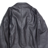 ANTOINE MARIE PASCAL Womens Trench Jacket Black Leather L