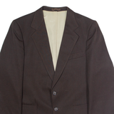 COMFORT WORSTED Mens Blazer Jacket Brown Wool L