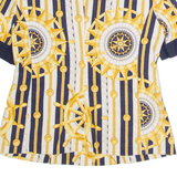 LE BAMBOLE Womens Blazer Jacket White 90s Crazy Pattern UK 16