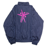 HUMMEL STV Marbach Mens Shell Jacket Blue Nylon 90s Colourblock L