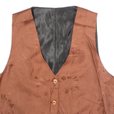 Womens Blazer Waistcoat Orange Floral XL