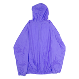 Mens Anorak Jacket Purple Nylon 90s Hooded ONE SIZE