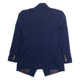 EXTENZO Womens Blazer Jacket Blue 90s UK 12