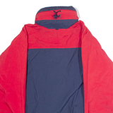 HELLY HANSEN Mens Rain Jacket Red Nylon Hooded Colourblock S