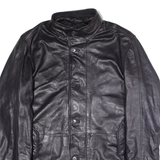 JOOP! Mens Trench Coat Black Leather XL