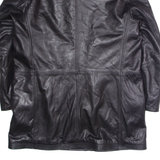 JOOP! Mens Trench Coat Black Leather XL