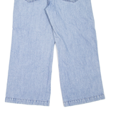 CALVIN KLEIN JEANS Floral Womens Jeans Blue Relaxed Wide-Leg W32 L26