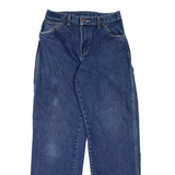 DICKIES Carpenter Workwear Womens Jeans Blue Relaxed Straight W26 L29