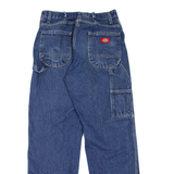 DICKIES Carpenter Workwear Womens Jeans Blue Relaxed Straight W26 L29