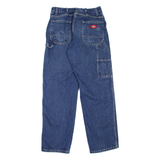 DICKIES Carpenter Workwear Womens Jeans Blue Relaxed Straight W26 L29