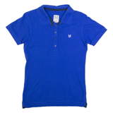 CREW CLOTHING Womens Polo Shirt Blue UK 10