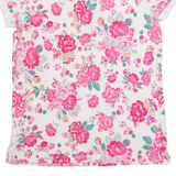 BENETTON Womens Polo Shirt White Floral M