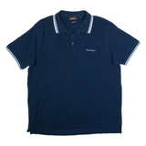 PIERRE CARDIN Mens Polo Shirt Blue 2XL