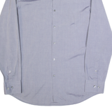 HUGO BOSS Slim Fit Mens Plain Shirt Blue Long Sleeve M