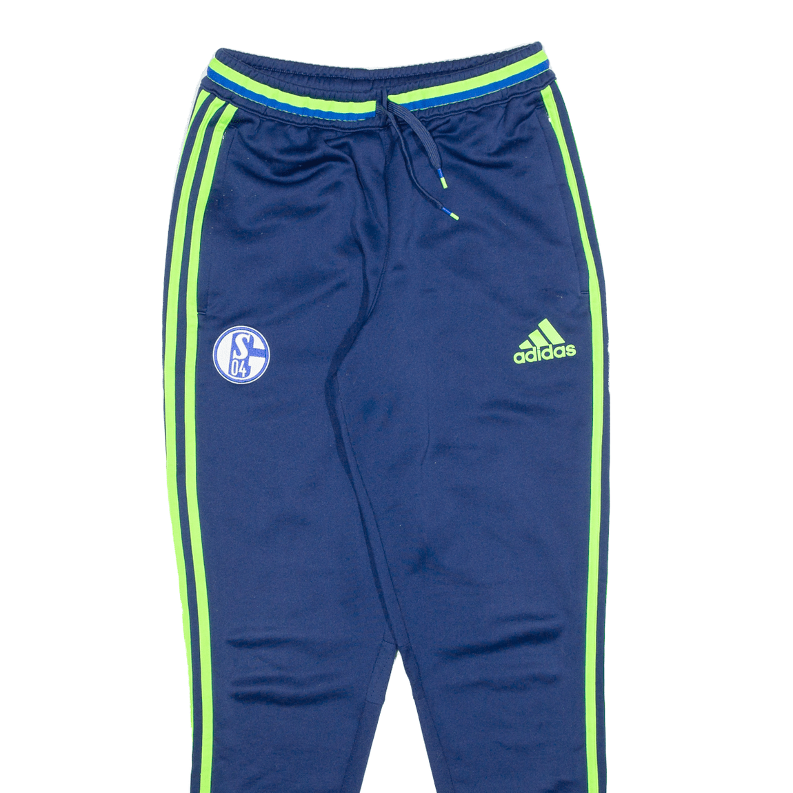 ADIDAS FC Schalke 04 Mens Track Pants Blue Tapered S W26 L30