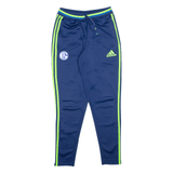 ADIDAS FC Schalke 04 Mens Track Pants Blue Tapered S W26 L30