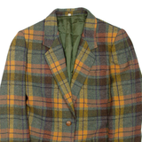 Womens Blazer Jacket Green Check S