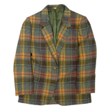 Womens Blazer Jacket Green Check S