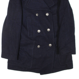 Womens Overcoat Coat Blue M