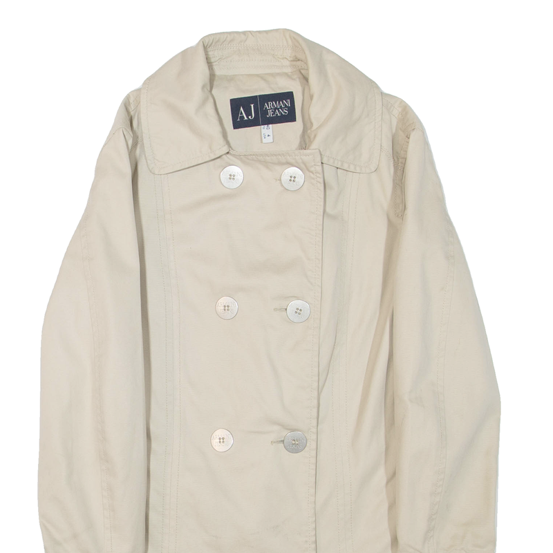 ARMANI JEANS Womens Trench Jacket Beige UK 8
