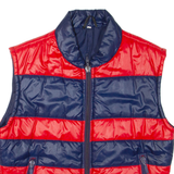 Mens Gilet Red Striped M