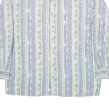 CASUALAND Mens Shirt Blue Striped Long Sleeve L