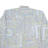 DANIEL BROOKS Mens Shirt Grey Crazy Pattern Long Sleeve L
