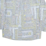 DANIEL BROOKS Mens Shirt Grey Crazy Pattern Long Sleeve L