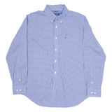 NAUTICA Mens Shirt Blue Check Long Sleeve L