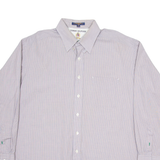 TOMMY HILFIGER Mens Shirt Grey Check Long Sleeve 2XL