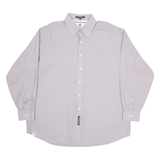 TOMMY HILFIGER Mens Shirt Grey Check Long Sleeve 2XL