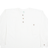 DONATELLA Mens Plain Shirt White Long Sleeve L