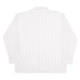 DONNELLY Mens Shirt White Striped Long Sleeve L