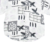 UNDERGROUND Womens Shirt White Crazy Pattern M