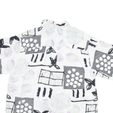 UNDERGROUND Womens Shirt White Crazy Pattern M
