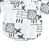 UNDERGROUND Womens Shirt White Crazy Pattern M